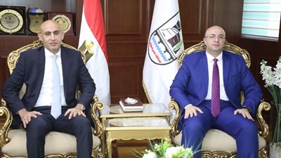 محافظ بني سويف يستقبل وزير التربية والتعليم فى مستهل زيارته للمحافظة  