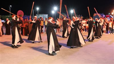 بالصور..مهرجان العلمين يستقبل التحطيب الصعيدي ضمن عروض هيئة قصور الثقافة