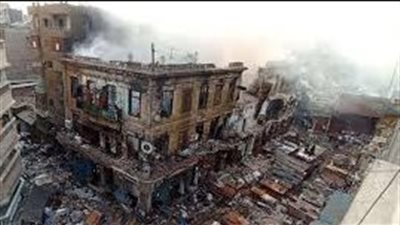 تفاصيل حريق العتبة.. حريق ضخم بمخزن ملابس بالموسكي وسط القاهرة