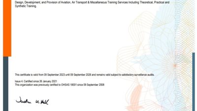 لأول مرة..أكاديمية مصرللطيران للتدريب تحصل على شهادة (ISO 21001:2018) لنظام إدارة المؤسسات التعليمية 