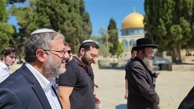 وزير الأمن القومي الإسرائيلي يقود اقتحام المستوطنين للمسجد الأقصى