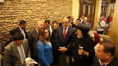 وزيرة التنمية المحلية ومحافظ القليوبية يزوران كنيسة السيدة العذراء فى مسطرد