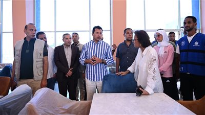صبحي يتفقد مركز التنمية الشبابية والرياضية الجزيرة 