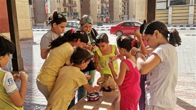 بالصور..تزامنا مع مبادرة بداية.. قصور الثقافة تقدم ورشا متنوعة للأطفال بالخيالة 