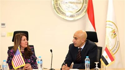 وزير التربية والتعليم يستقبل السفيرة الأمريكية بالقاهرة