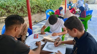 مسابقةفنية في الرسم الفوري بشباب فوة كفر الشيخ..ضمن  بداية جديدة