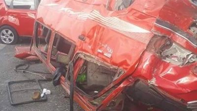 بعد حادث الجلالة.. انقلاب سيارة ميكروباص وإصابة 5 طالبات بكفر سعد