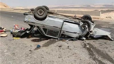 مصرع 4 أشخاص بينهم أب ونجليه في حادث على طريق قنا سوهاج