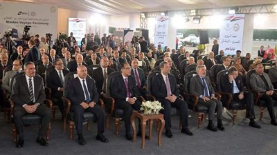 رئيس الوزراء ونائبه للتنمية الصناعية وزير الصناعة والنقل يشهدان احتفالية تشغيل وإطلاق الرحلة الأولى لخط الرورو المصري / الإيطالي