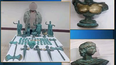 الداخلية تضبط 448 قطعة أثرية بحوزة شخصين بالإسكندرية بقصد الإتجار 