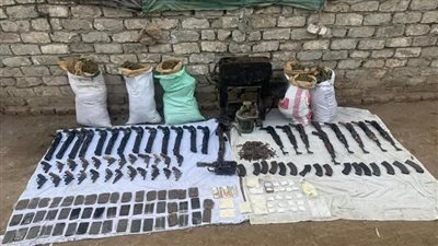 حملات أمنية لضبط تجار المخدرات والأسلحة غير المرخصة بدمياط وأسوان