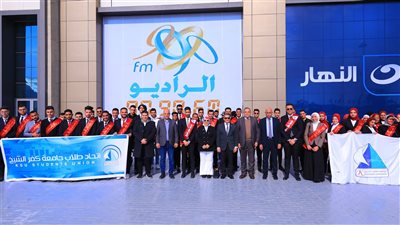  طلاب جامعة كفر الشيخ فى زيارة لمعرض الكتاب
