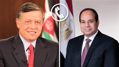 السيسي وملك الأردن يتفقان على تعزيز التعاون الإقليمي وحل قضايا غزة وسوريا ولبنان