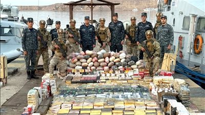  القوات البحرية: إحباط تهريب كميات من المواد المخدرة عبر سواحل البحر الأحمر
