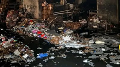 حريق هائل يلتهم مخزنًا للأدوات الكهربائية والمنزلية في السادات بالمنوفية
