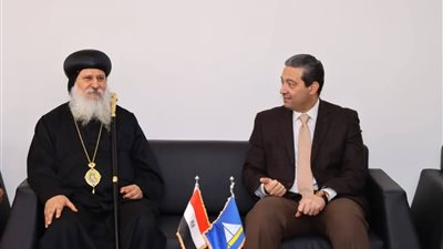 محافظ دمياط يستقبل الأنبا ماركوس ووفد الكنيسة للتهنئة بعيد الفطر