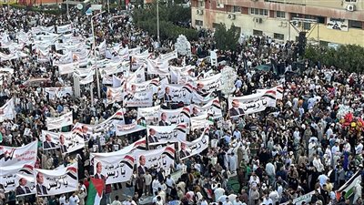 ملايين المصريين يحتشدون دعماً لفلسطين ويؤكدون رفضهم للعدوان على غزة