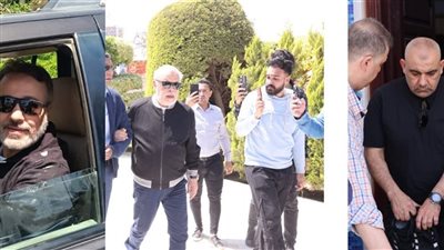 تشييع جثمان زوجة نضال الشافعي بحضور نجوم الفن