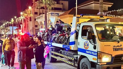 حملة مرورية مكثفة تستهدف الدراجات النارية المخالفة في رأس البر