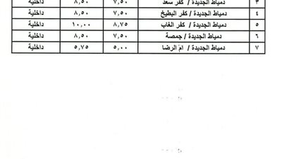 محافظ دمياط يعتمد تعريفة الركوب الجديدة لسيارات الأجرة بعد تحريك أسعار الوقود