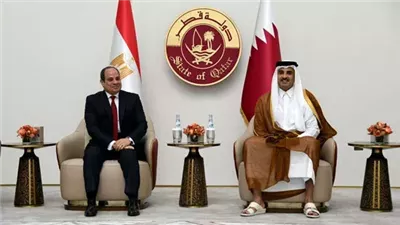  الرئيس السيسي يلتقي أمير قطر لبحث سبل تعزيز التعاون الثنائي 