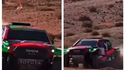 يزيد الراجحي ينجو من حادث مروّع خلال مشاركته في رالي باها الأردن