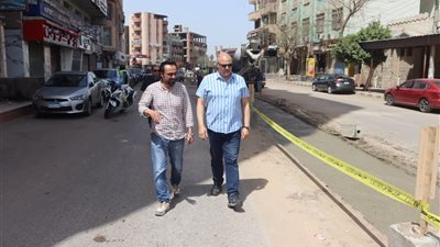 محافظ القليوبية يتفقد اعمال تطوير ورصف شارع الشرطة العسكرية ببنها