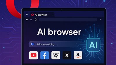 أوبرا تطلق متصفحًا جديدا مدعوما بالذكاء الاصطناعي