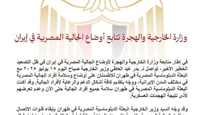 وسط تصاعد التوتر في إيران مصر تتحرك لحماية الجالية في طهران