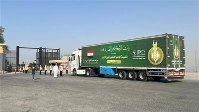 قافلة بيت الزكاة والصدقات الحادية عشرة تعبر إلى غزة بتوجيهات الإمام الأكبر