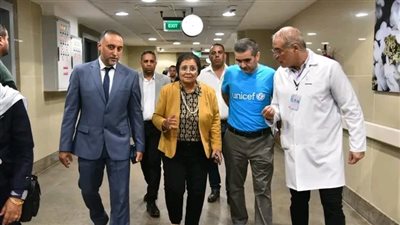 نائب وزير الصحة تتفقد مستشفى العريش العام وتبحث مع وفد اليونيسف تأهيل المستشفى