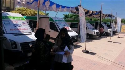 دمياط: 1217 مواطن تلقوا خدمات الكشف والعلاج بالمجان خلال قافلة طبية علاجية بخزان الوسطاني 