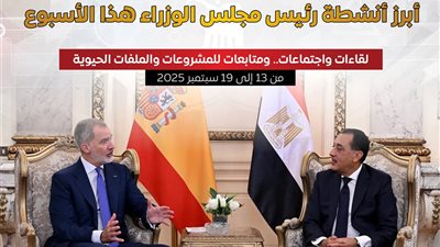 المركز الإعلامي لمجلس الوزراء يستعرض أبرز أنشطة رئيس الوزراء هذا الأسبوع