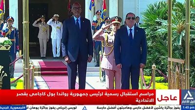 الرئيس السيسي يستقبل نظيره الرواندي في قصر الاتحادية