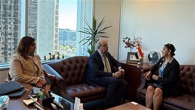الحفني يبحث مع مسؤولة برامج دعم الدول بالإيكاو  دعم مصر في برامج الحماية المدنية الصديقة للبيئة