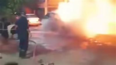 لخلاف على الميراث شاب يشعل النيران فى سيارة شقيقته بكفرالشيخ 