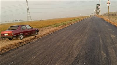 الانتهاء من أعمال رصف طريق محلة موسى بكفر الشيخ