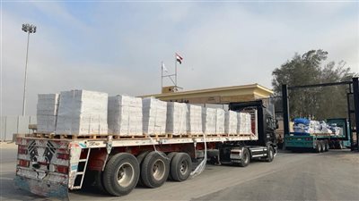 بـ 9500 طن مساعدات.. الهلال الأحمر المصري يطلق قافلة زاد العزة الـ67
