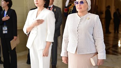 السيدة انتصار السيسي ترحّب بقرينة رئيس كوريا الجنوبية في القاهرة: «أهلاً بكم في مصر»