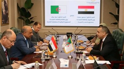 وزير الكهرباء يبحث مع وزير الطاقة الجزائري سبل دعم الشراكة والتعاون