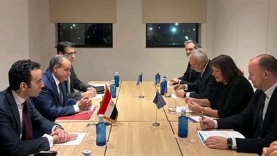 وزير الخارجية يلتقي المفوضة الأوروبية للمتوسط  لتعزيز التعاون 